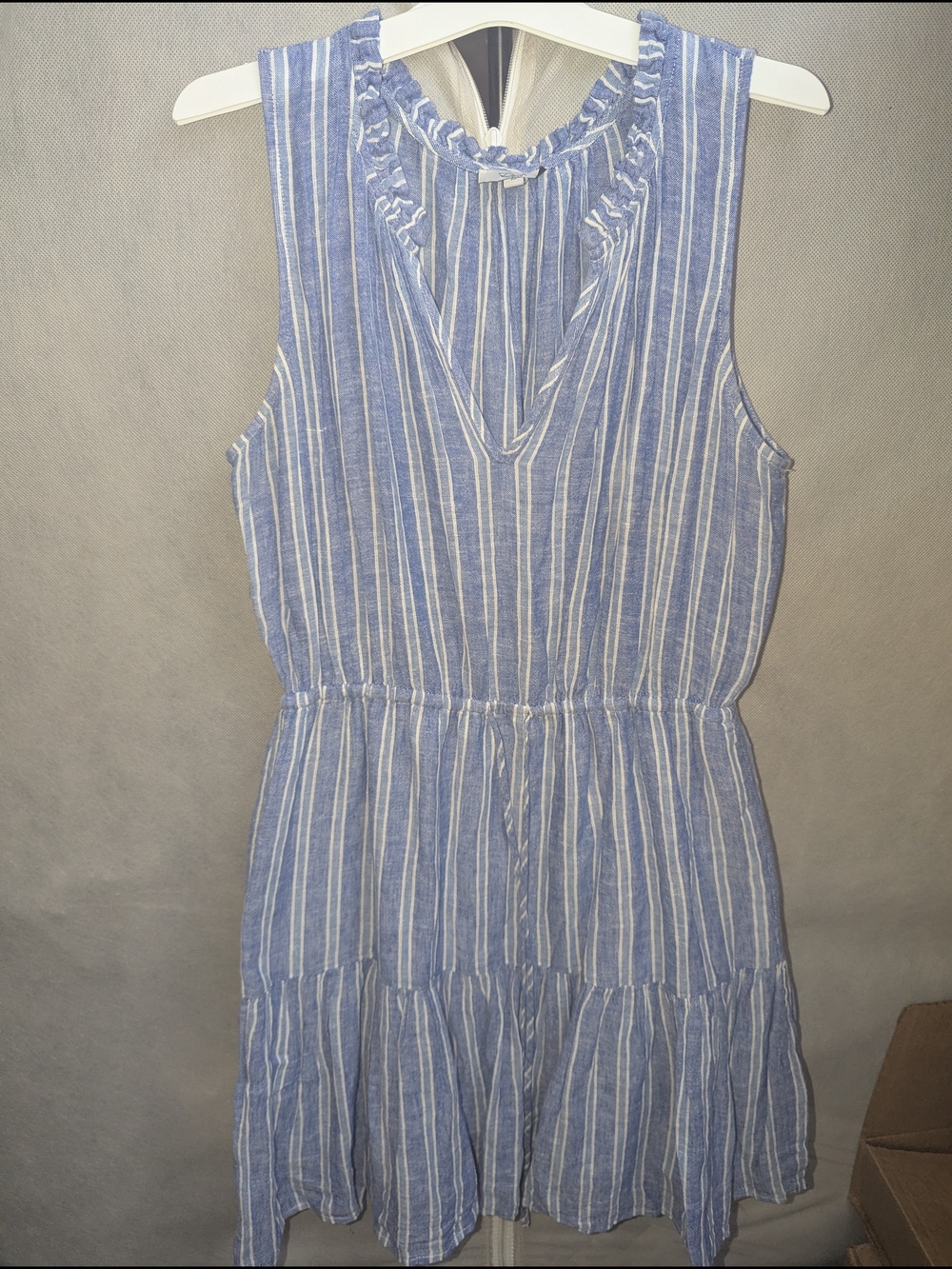 Rails Blue and White Striped Sleeveless Tie-Waist Dress - Picture 2 of 4